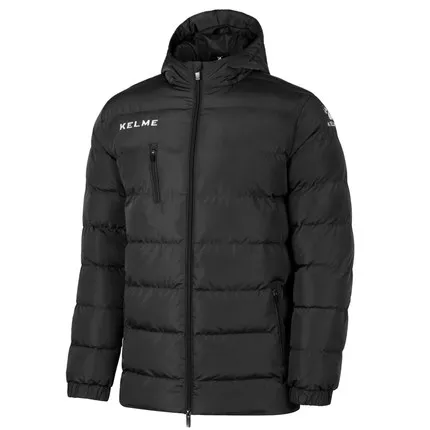 KELME/детские спортивные зимние куртки; пуховое пальто для мальчиков; плотные теплые парки с капюшоном для больших мальчиков; пальто; детская верхняя одежда для бега; куртки; PO14 - Цвет: Black