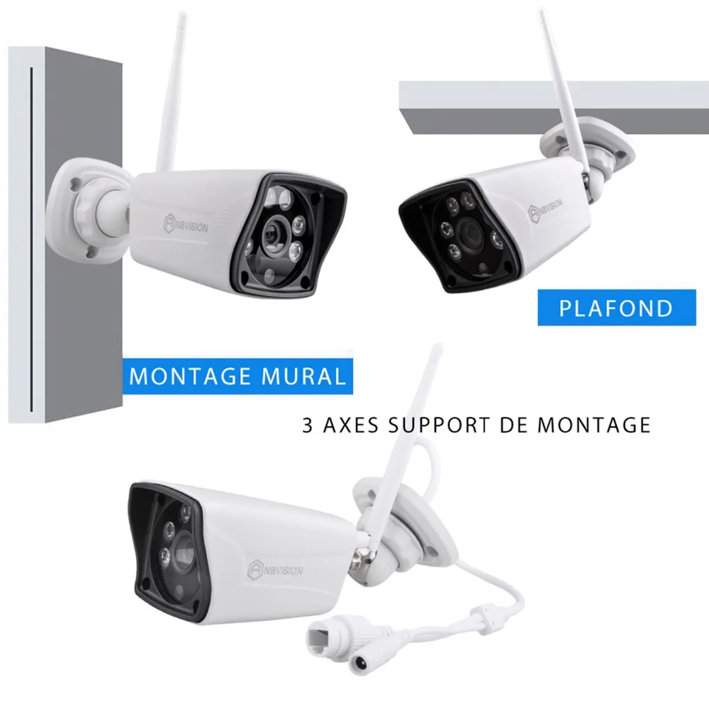 Anbvision 720 p Беспроводной Wi-Fi 4 шт. IP CCTV камера Камера Системы комплект