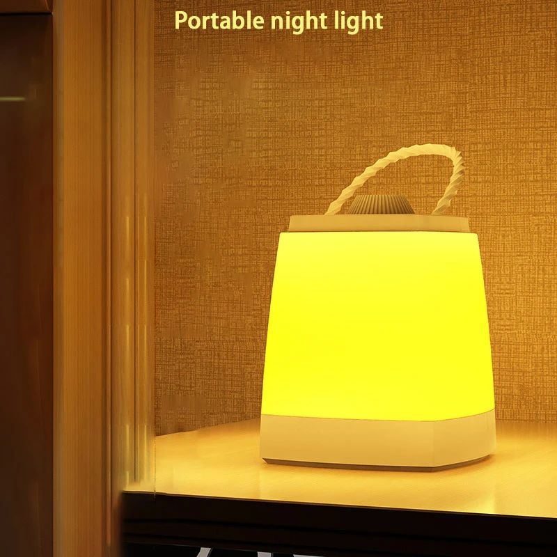 Novelty LED bedside table lamp night light USB bedroom emergency portable Lantern Hangable desk lamp for children baby lighting
