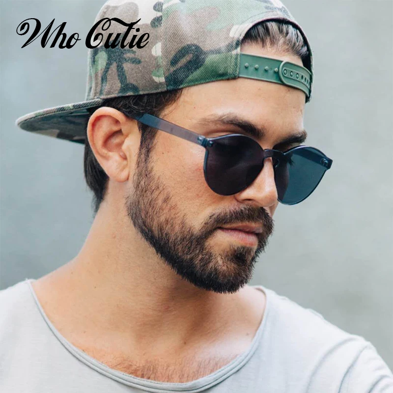 Who Cutie 2018 винтажные цельные круглые мужские Солнцезащитные очки женские