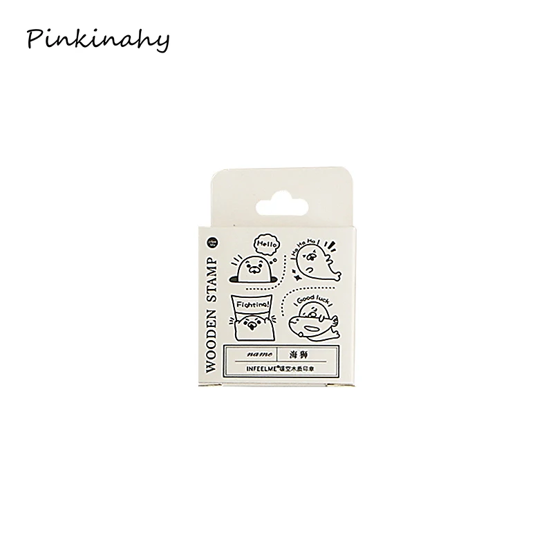 Винтажный ежедневник милые животные декоративная печать деревянные и резиновые