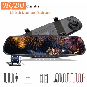 Видеорегистратор HGDO 4,3 дюйма, Full HD 1080P, зеркало заднего вида