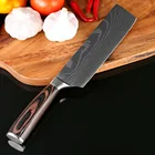 Нож шеф-повара XITUO, 7 дюймов, из нержавеющей стали, с имитацией Дамасского узора