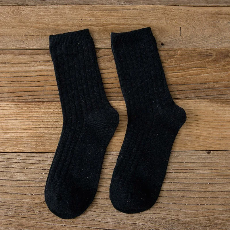 

New Autumn Winter Wool Socks High Quality Women Stacking Pure Color Socks Wholesale 10pair/lot