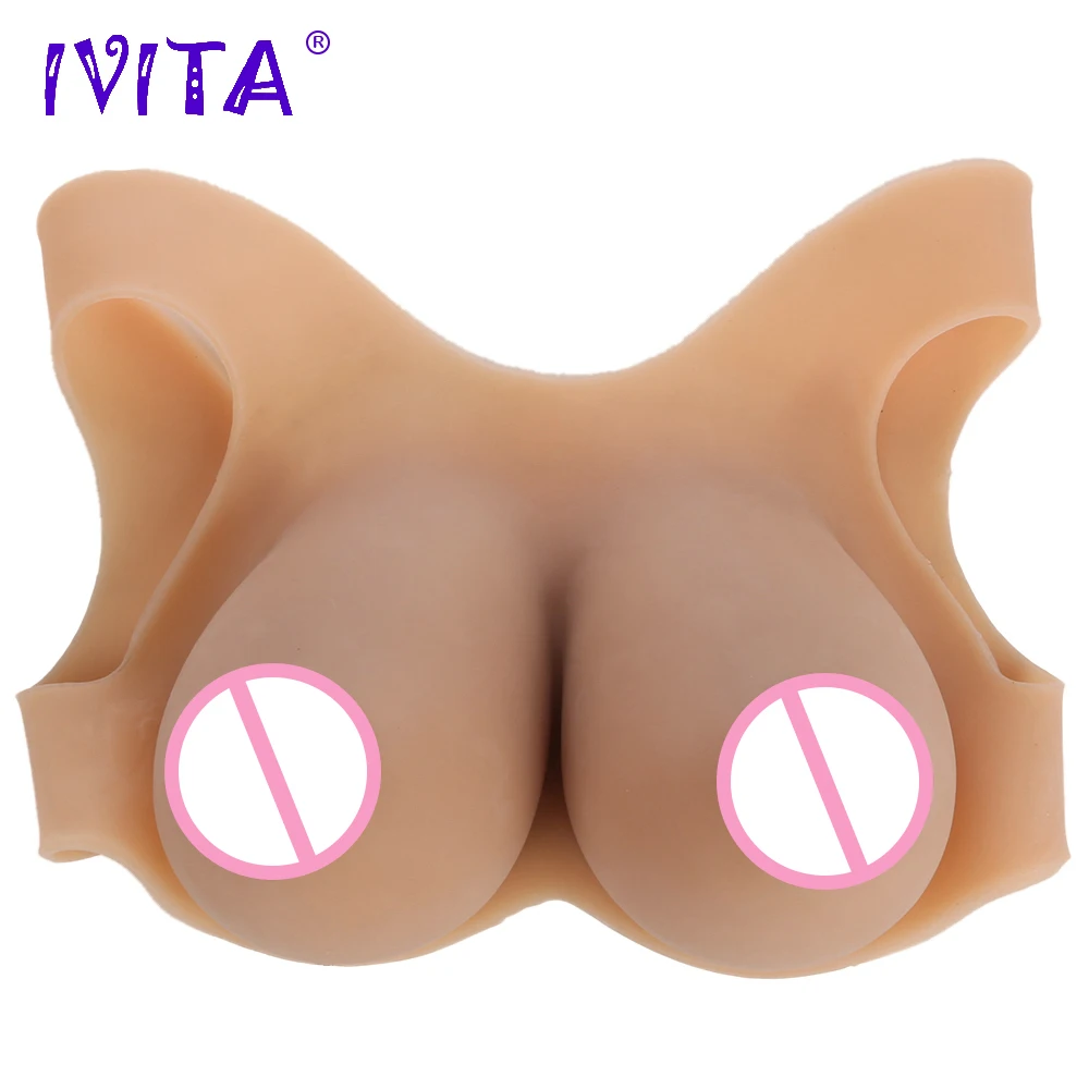Реалистичная силиконовая форма для груди IVITA 2400 г имитация трансвеститов