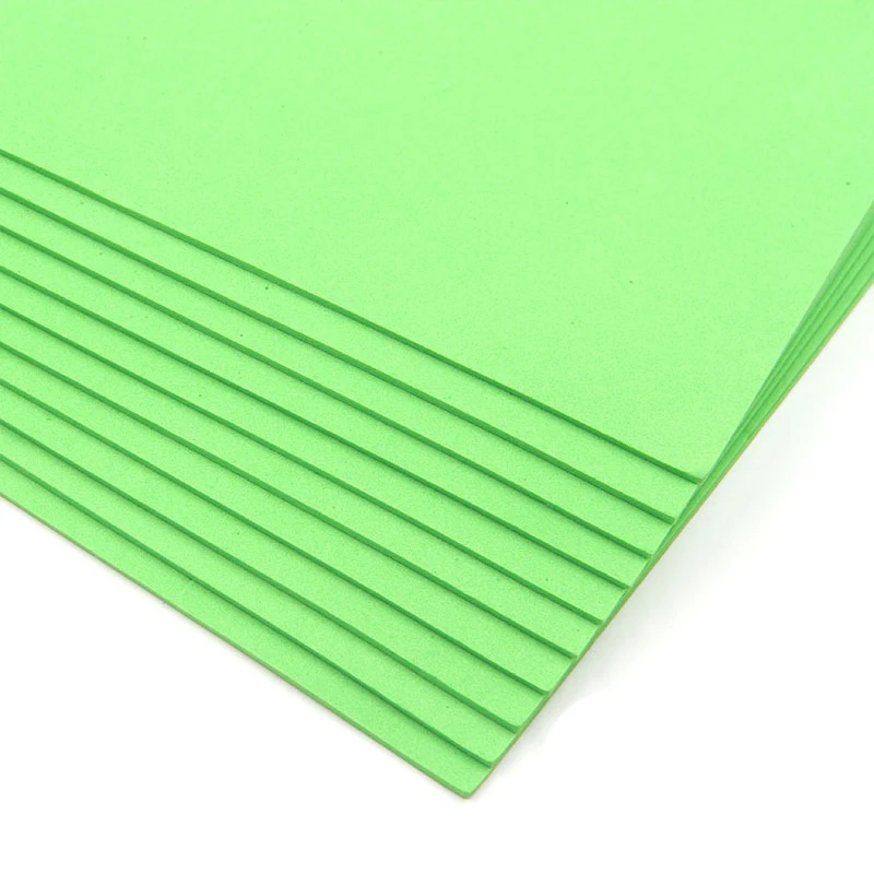 Green 10 Sheets 20x30cm 2mm EVA Foam Paper Sponge Paper Arts and Crafts For Kids Kindergarten Toys DIY Handmade Craft Accessories - Color: Green