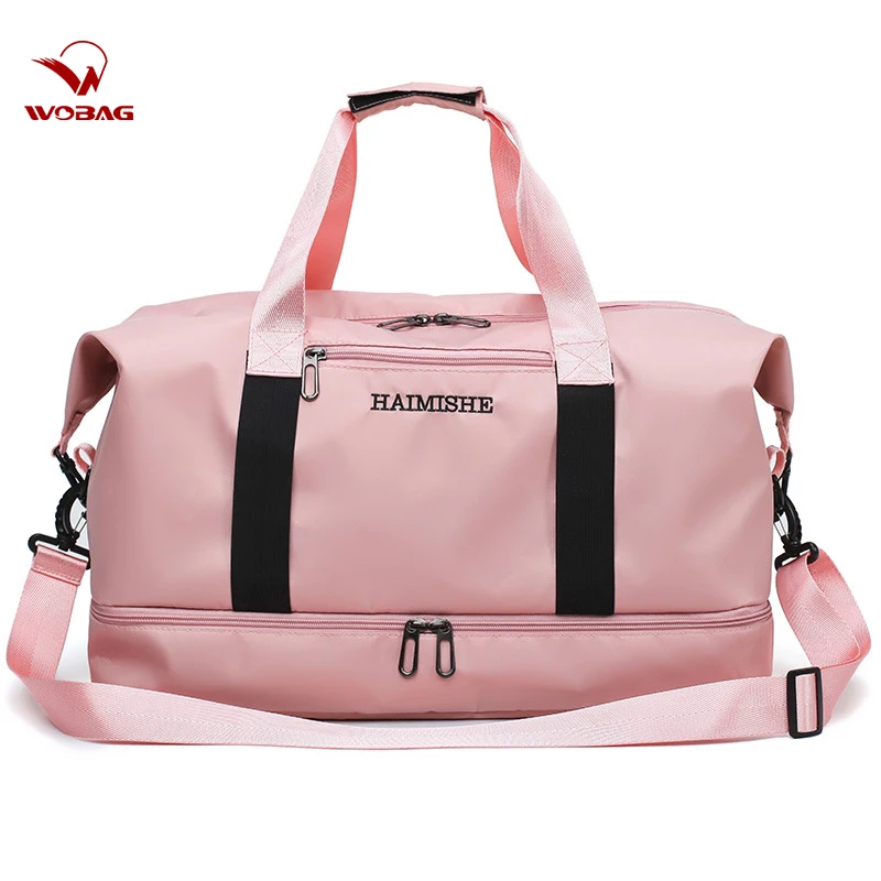 Wobag женская сумка для фитнеса, Оксфорд, тренировочная сумка для спортзала, Повседневная дорожная сумка для багажа с сумкой для обуви, водонепроницаемая дорожная сумка-Органайзер