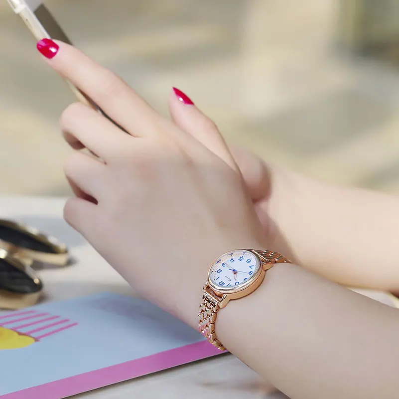 KIMIO Брендовые женские кварцевые часы под платье аналоговые модные с браслетом из