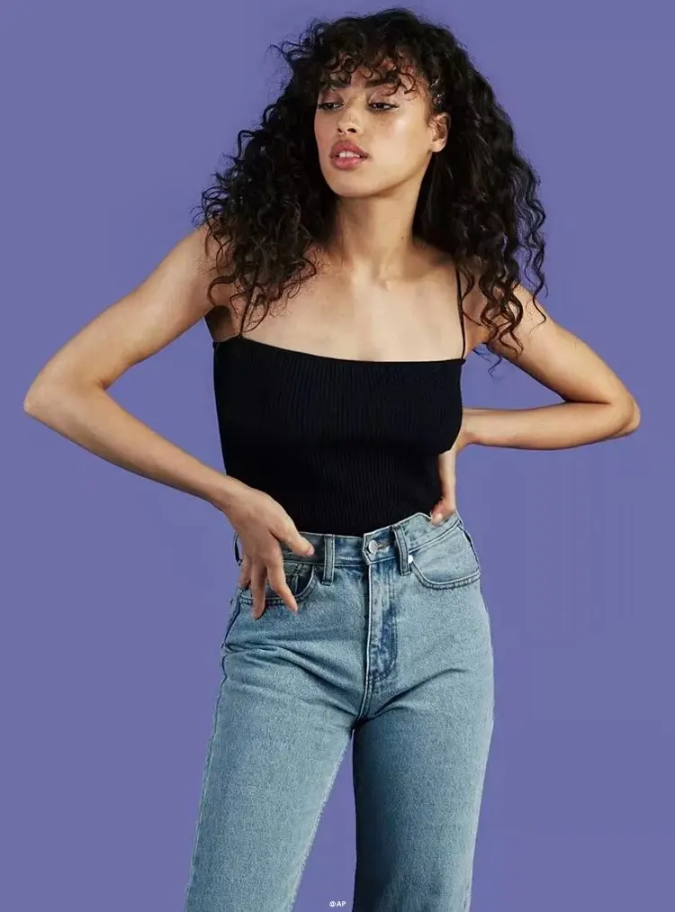 Винтажный сексуальный трикотажный кроп топ в стиле ретро карамельных цветов