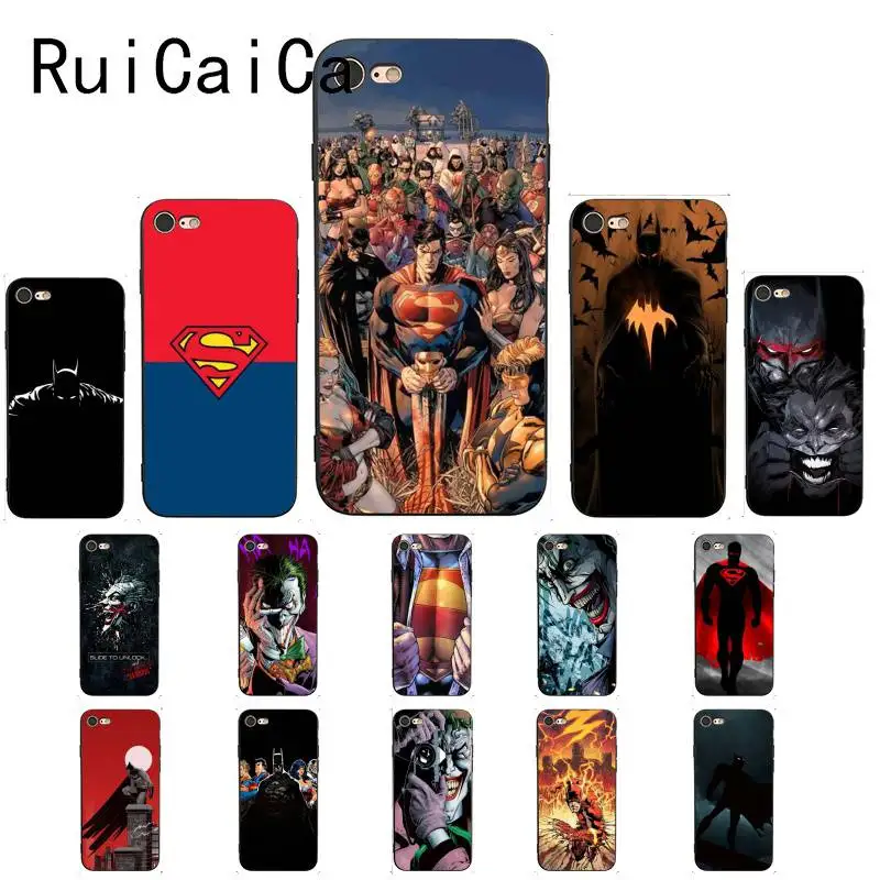 Чехол для телефона Ruicaica Marvel Мстители DC Jorker Бэтмен Супермен чехол iPhone X XS MAX 6 6s 7 7plus 8