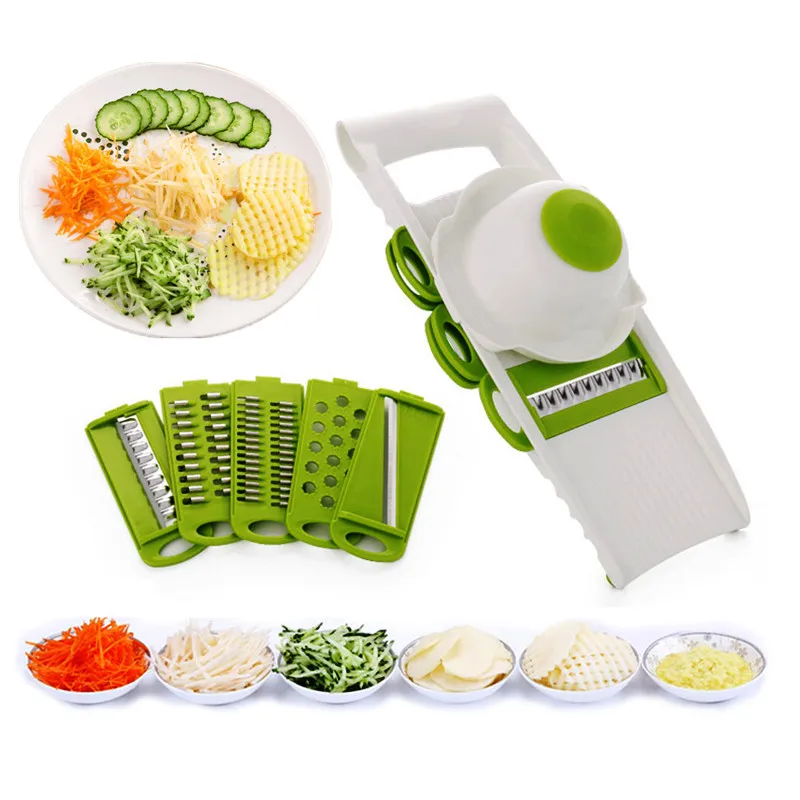Новые приспособления терка мандолина резак для овощей с 5 лезвиями из