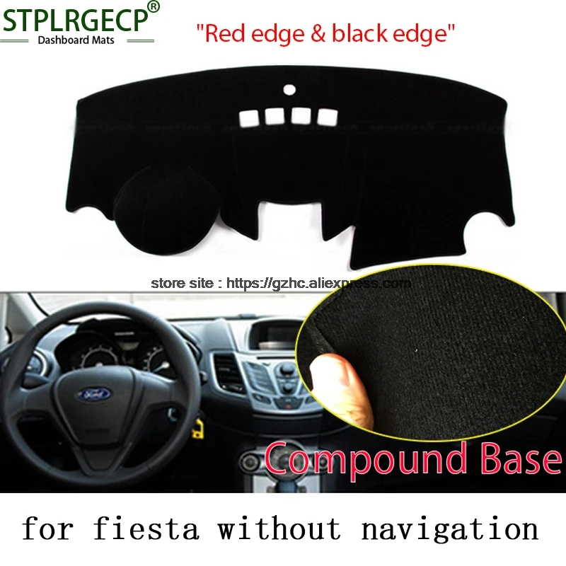 

StplrgeCP для Ford fiesta двухслойная крышка приборной панели автомобиля Избегайте света Pad Инструмент платформа приборная панель крышка наклейка