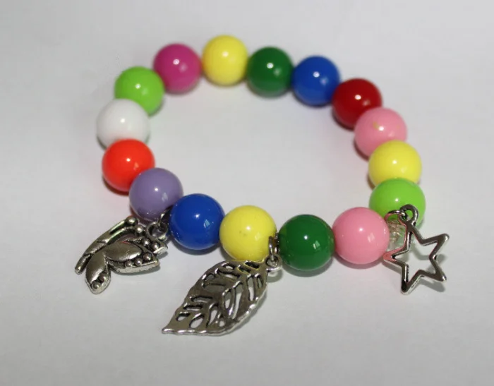 Оптовая продажа смешанные однотонные акриловые Круглые бусины-разделители для