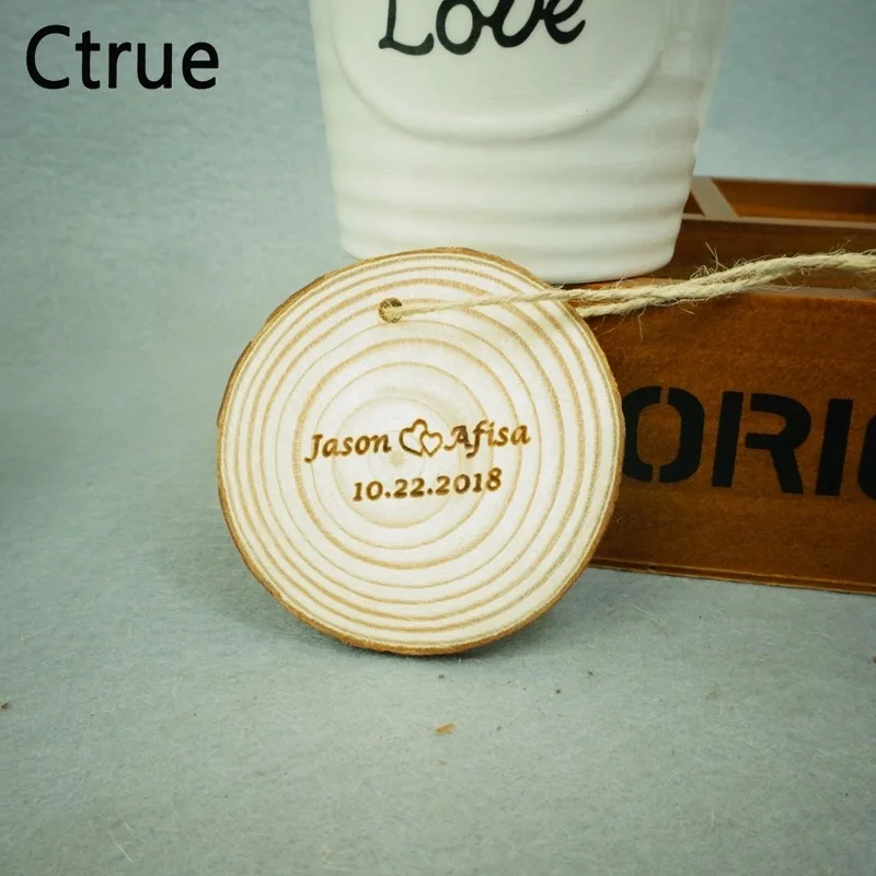 Индивидуальные деревянные подарочные бирки в виде бревен 5 см | Дом и сад