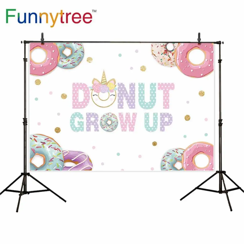 Фоны funnytree для фотостудии тема пончик Вечеринка день рождения детский душ