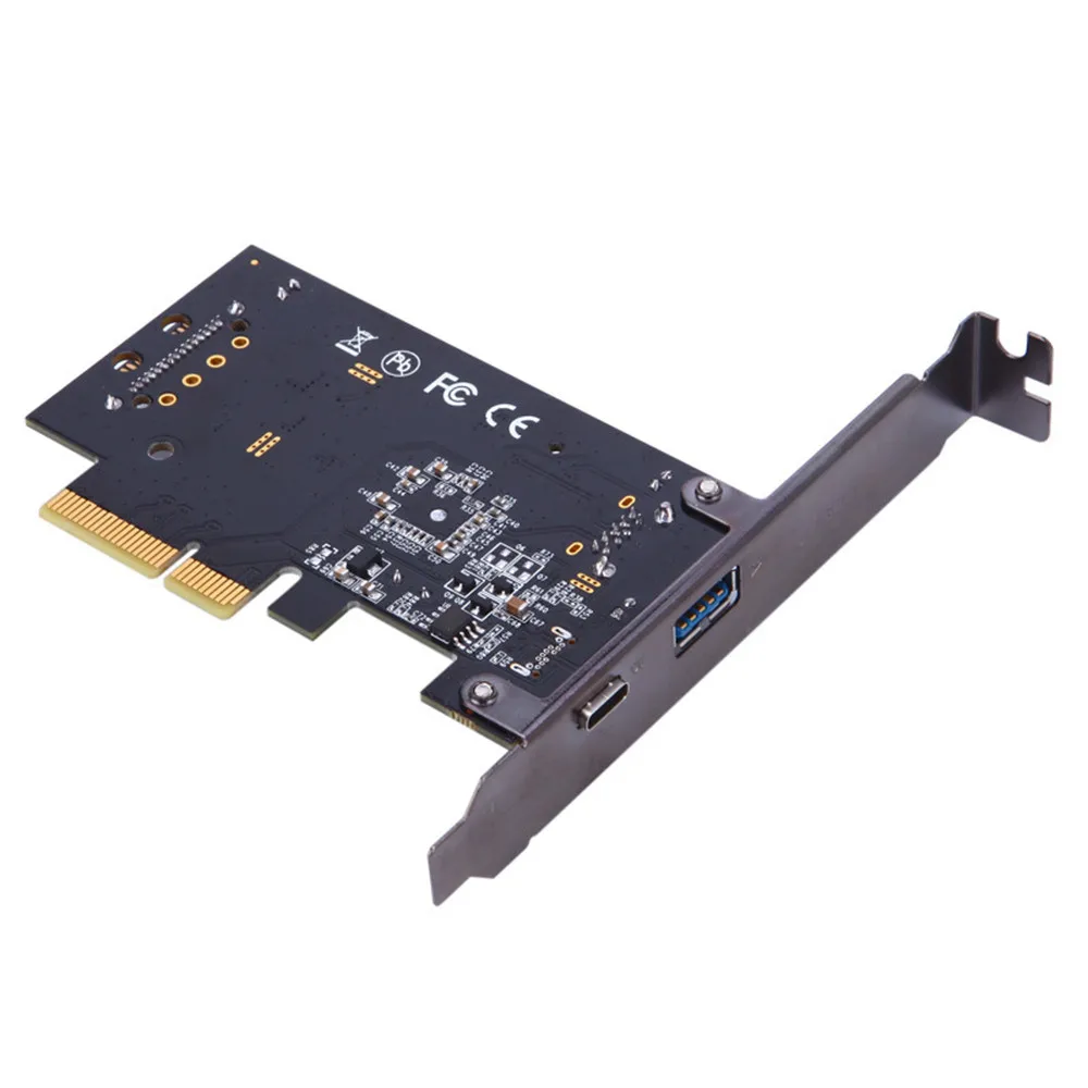 Maikou USB3.1 A + C карта расширения PCI e 10G riser card настольная Type C|Платы расширения| |