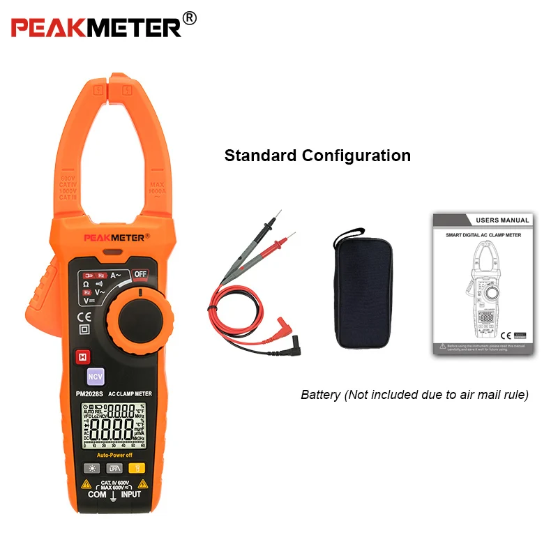 Цифровой мультиметр PEAKMETER PM2028S Smart 6000 отсчетов измеритель частоты LPF