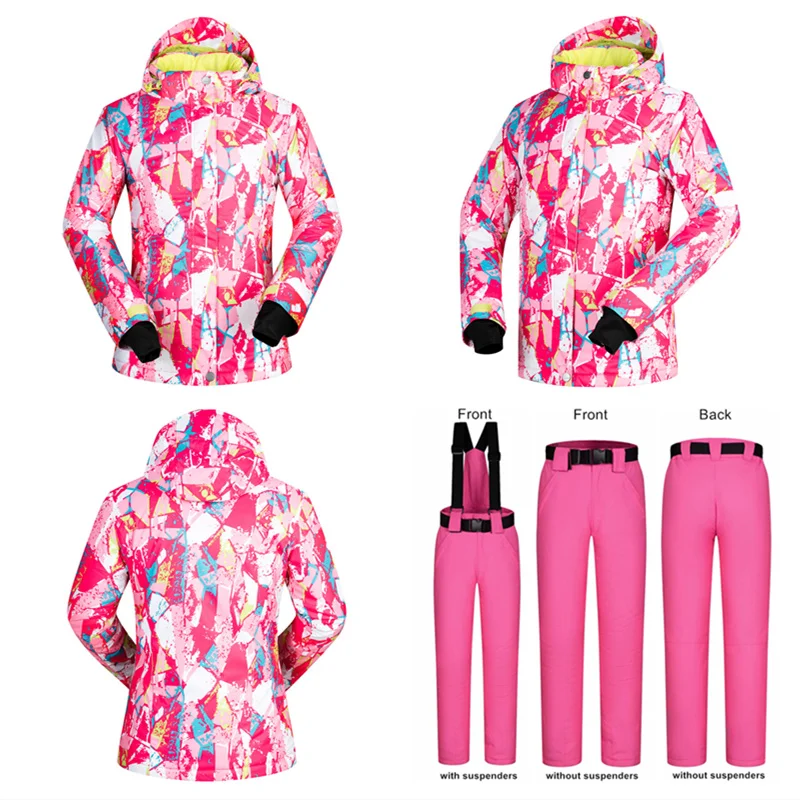 RAY GRACE лыжный костюм Женская водонепроницаемая ветрозащитная куртка и брюки