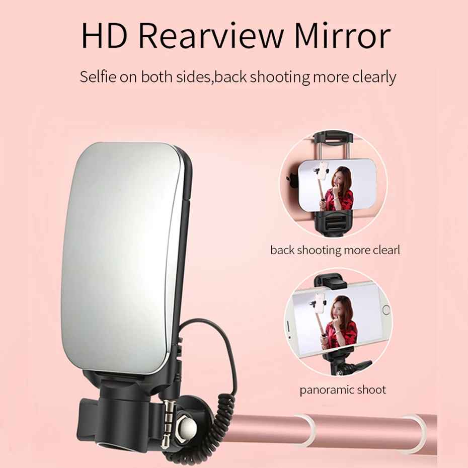 Смартфоны selfie stick универсальная телефона Android Bluetooth штатив зеркало монопод для