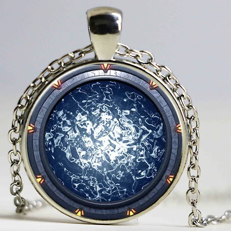 Ожерелье с подвеской в виде логотипа Атлантиды винтажное бронзовое и Серебряное