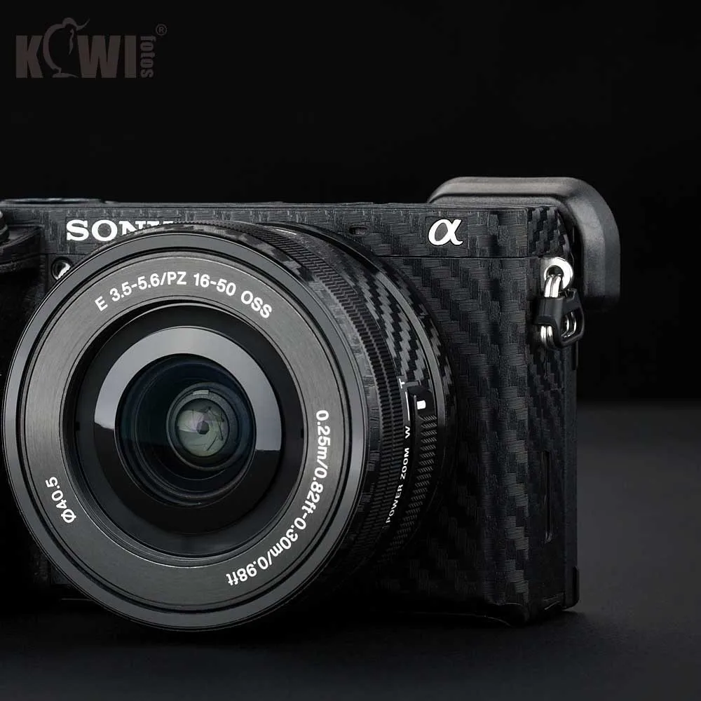 Анти-слайд-камера тела пленка из углеродного волокна комплект для sony Альфа A6500+ SELP1650 16-50 мм линзы Анти-Царапины кожного покрова mini 3 м Стикеры