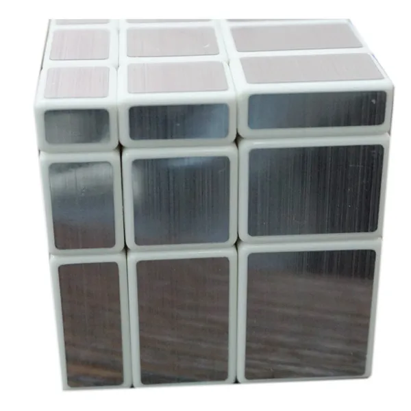 3x3x3 Magic Mirror Cube Professional Magic Cast Coated Puzzle Speed Cube Learning Education Toys For Children Magic Cube - Цвет: White Silver