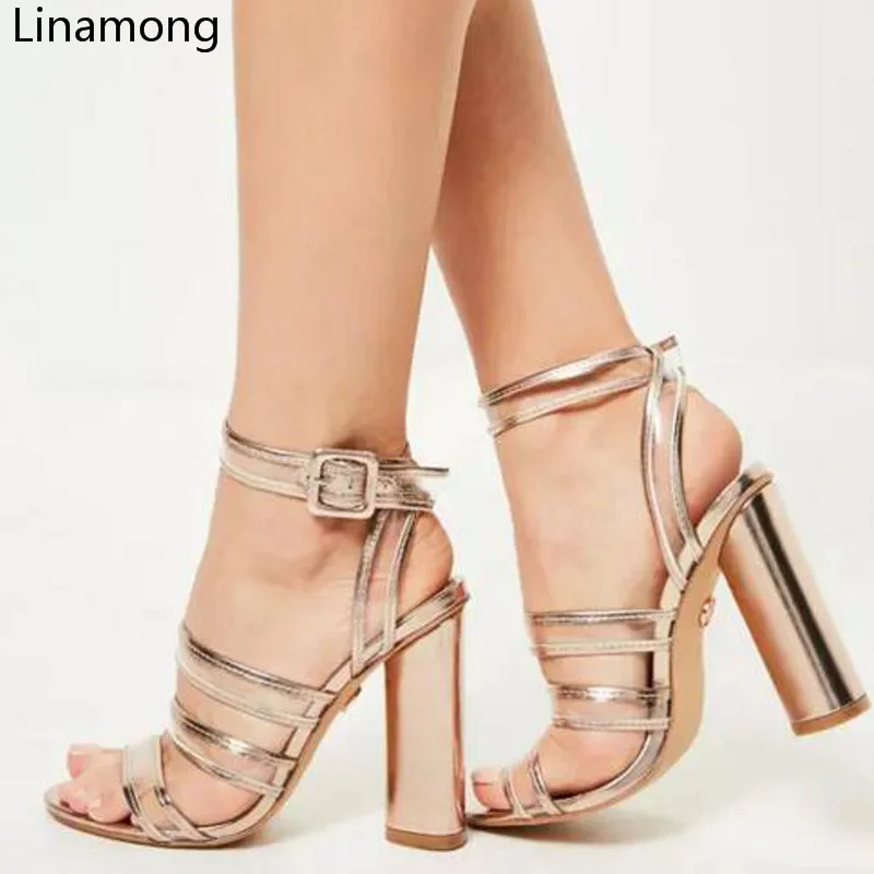 2017 г. модные летние женские Босоножки с открытым носком и ремешком на пряжке