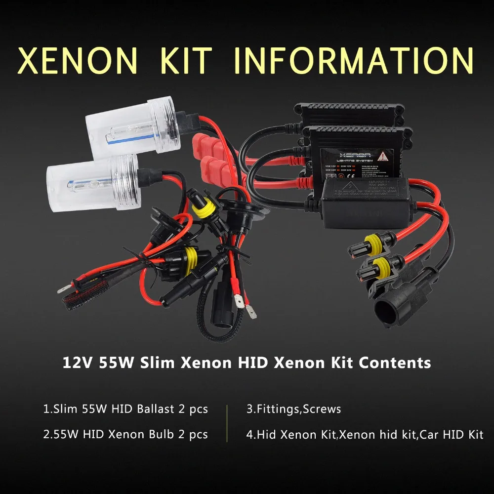 Taitian 2 шт. Hid kit xenon H7 6000k 55 Вт балласт супер белый 12 В лампа h4 автомобильные лампы