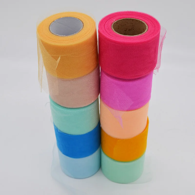 5 cmx25yard блестящая Тюлевая юбка пачка из органзы для маленьких девочек сделай сам