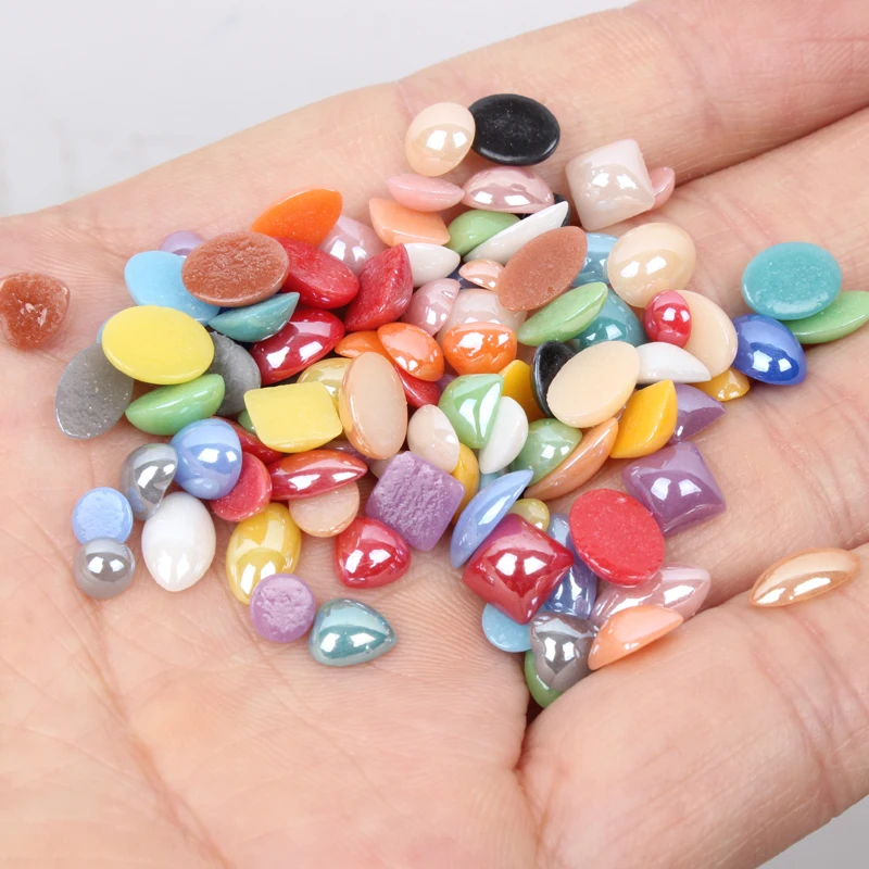 Оптовая продажа 300 шт./лот разноцветные керамические бусины смешанной формы