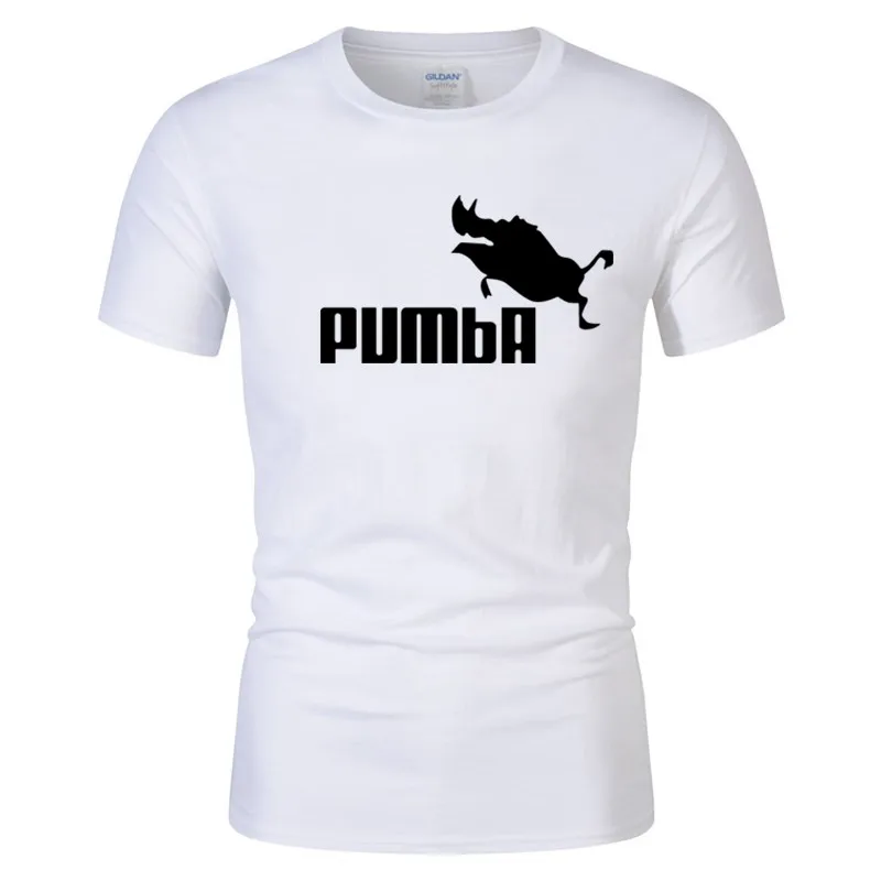 Новая забавная футболка милые футболки homme Pumba Мужчины Женщины 100% хлопок крутая