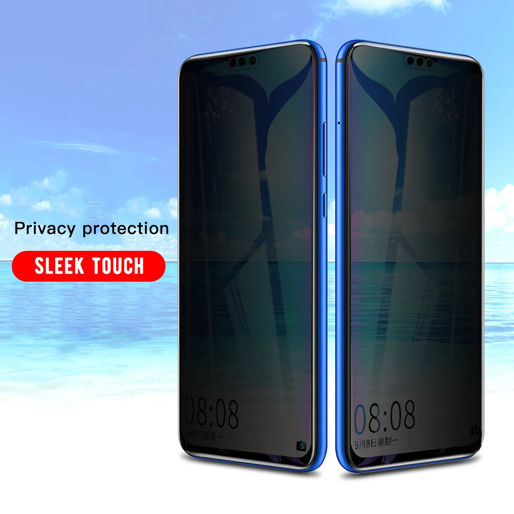Антишпионское закаленное стекло для huawei Honor 8X10 View 20 V20 Y9 Nova 4e 4 3e антибликовое Защитное стекло для экрана