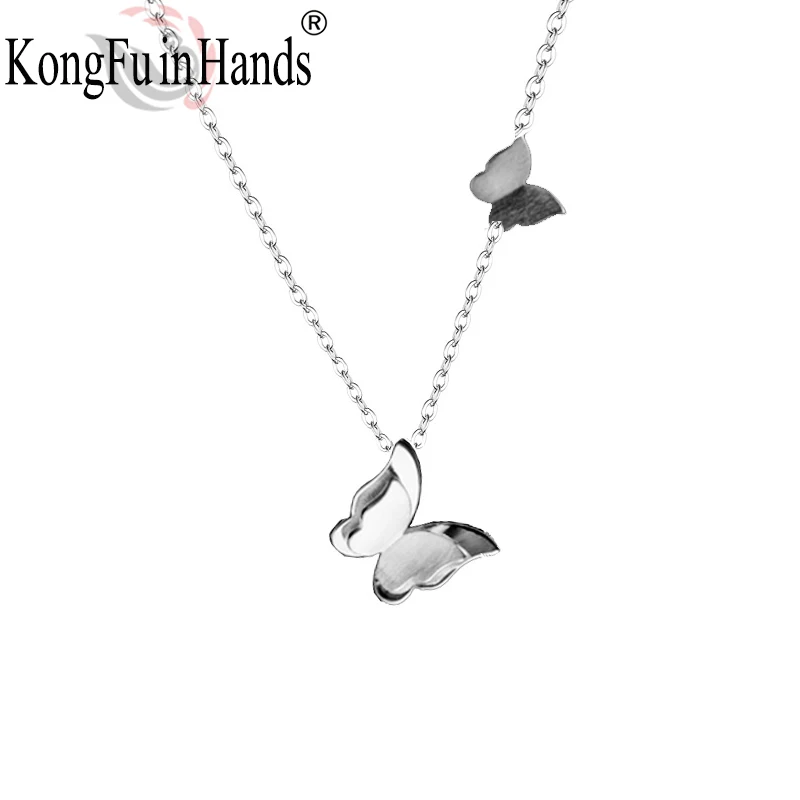 

Женское ожерелье из серебра 925 пробы с подвеской в виде двойной бабочки