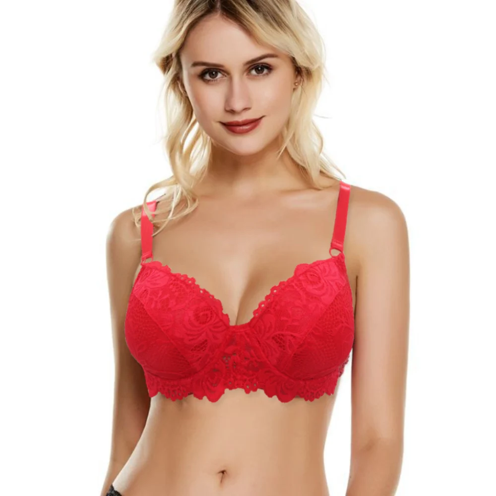 2019 Для женщин нижнее белье бюстгальтер пуш-ап кружевной с цветочным узором