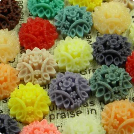 

20mm Resin Flower pendants,mix colors Resin Flower,resin cameo vintage pendants,DIY resin beads Craft jewelry