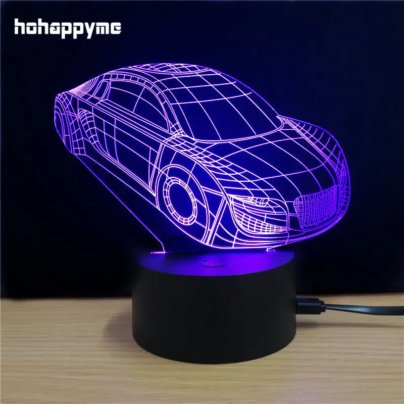 Автомобильный 3D светодиодный светильник акриловый знак домашний декор