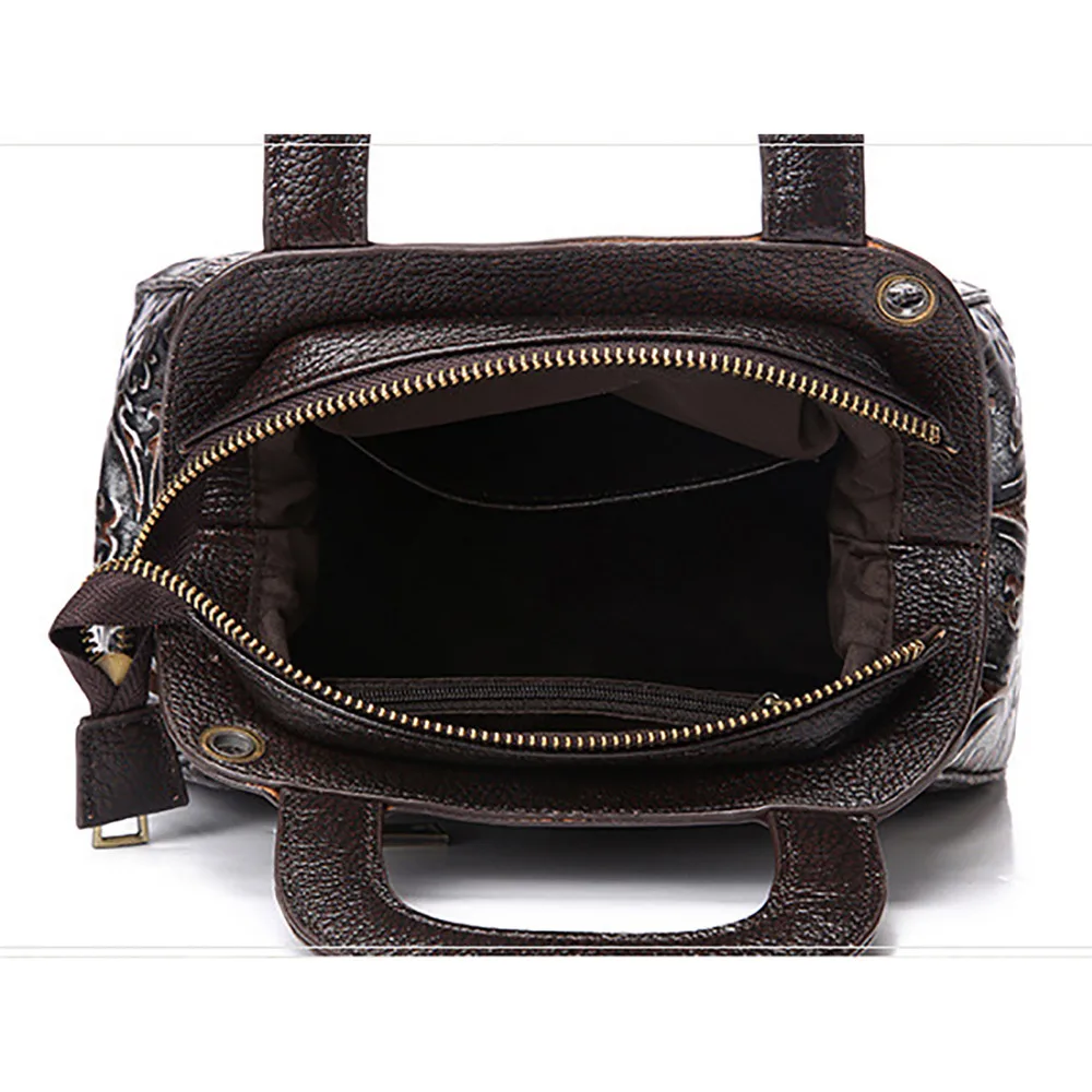 Женская сумка из натуральной кожи винтажный дизайнерский тоут воловьей первого