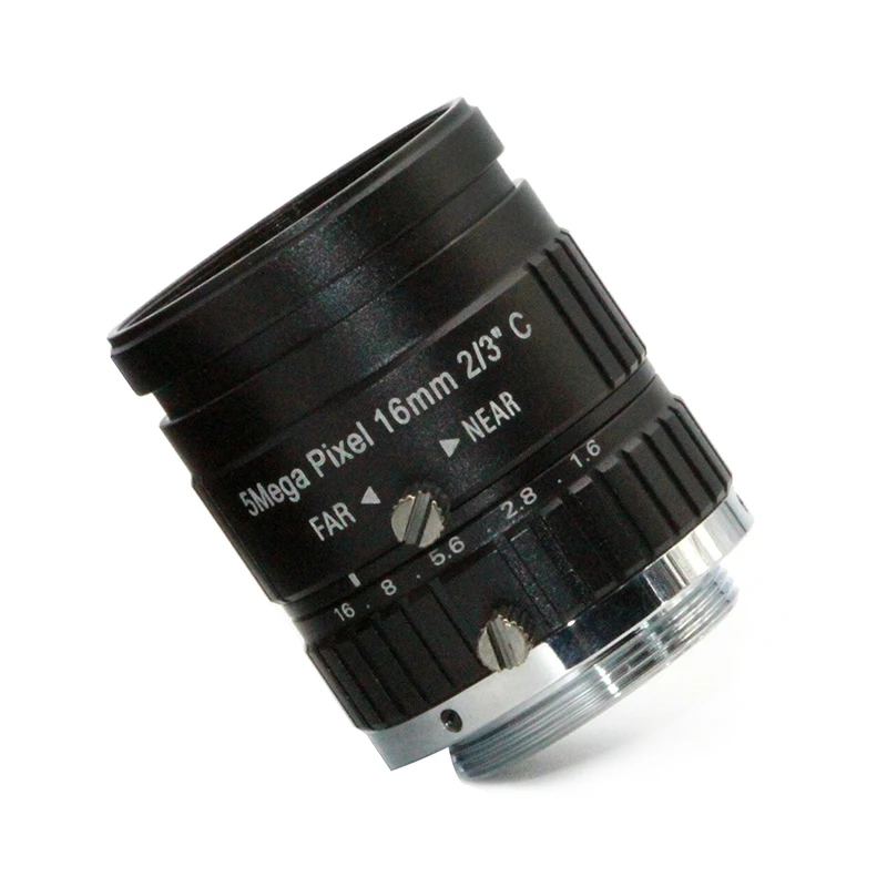 Без искажений 16 мм фиксированный Кокс промышленный объектив 5 миллионов