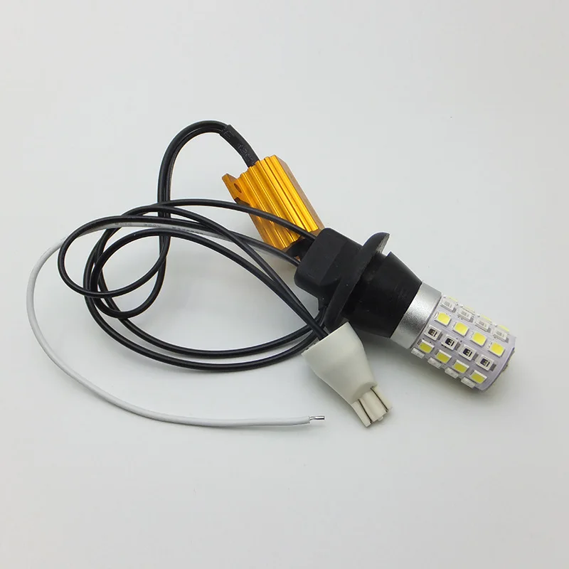 Двухцветные светодиодные дневные ходовые огни AMYWNTER T10 12 В T20 21 Вт DRL T15 Canbus|daytime