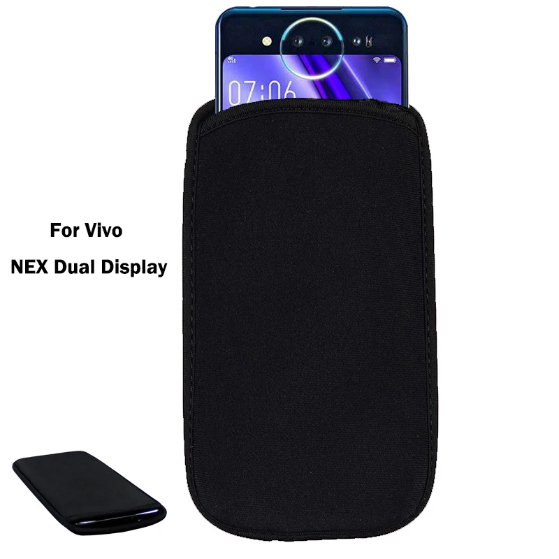 Мягкий гибкий неопреновый защитный черный чехол для vivo NEX двойной дисплей