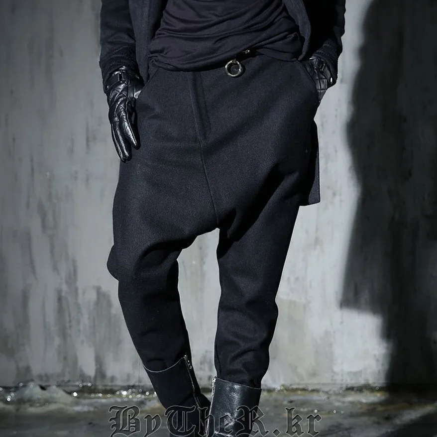 2017 стильные повседневные штаны для волос штаны-шаровары с шаговым швом мужские