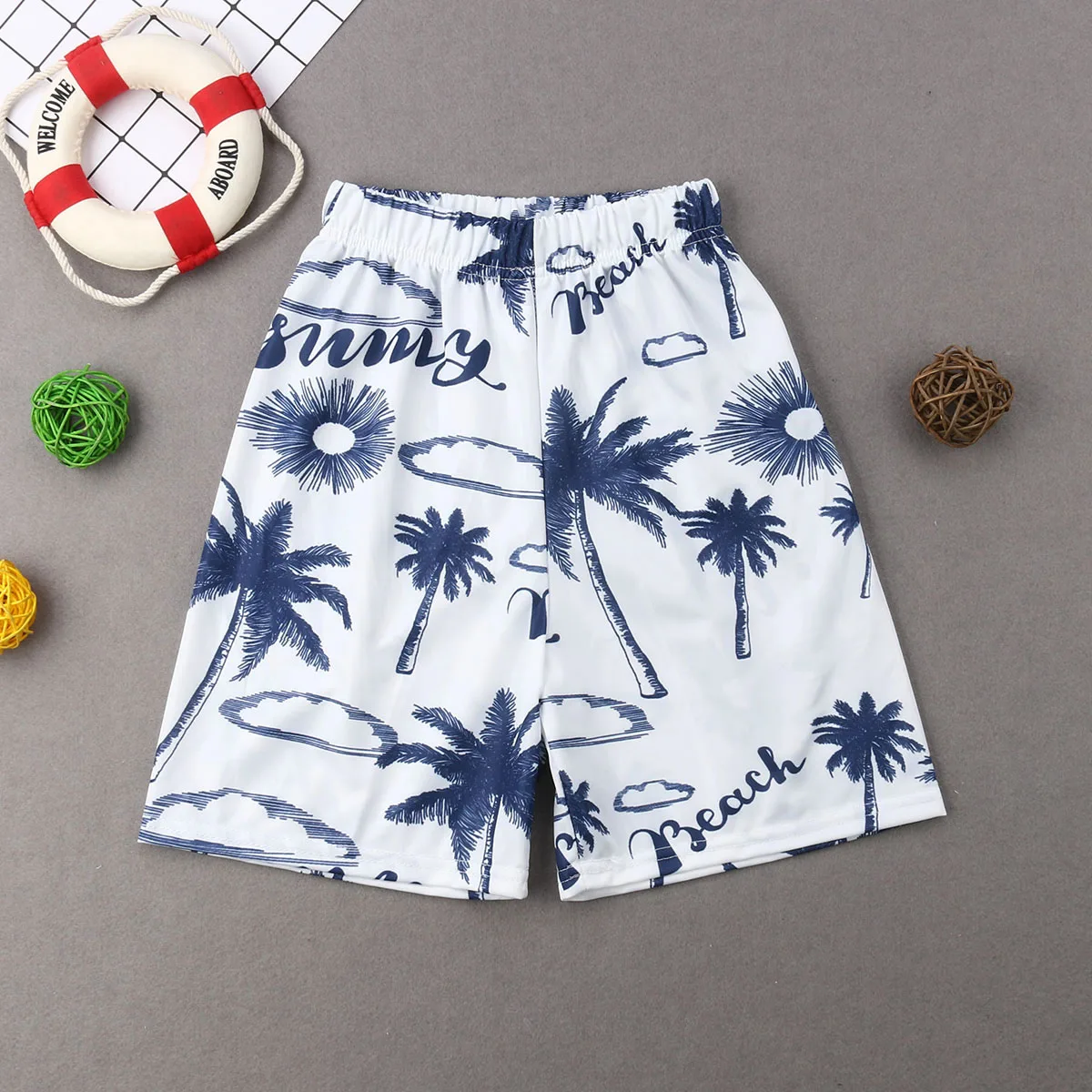 Новинка 2019 популярные купальные шорты с принтом для папы и детей купальный