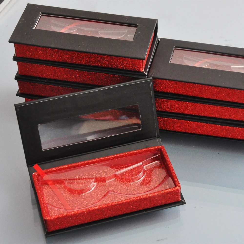 100 шт накладных ресниц упаковочная коробка ресниц коробки оформите свой логотип поддельные 3D норки полоска ресниц Черный Магнитный Корпус пустой