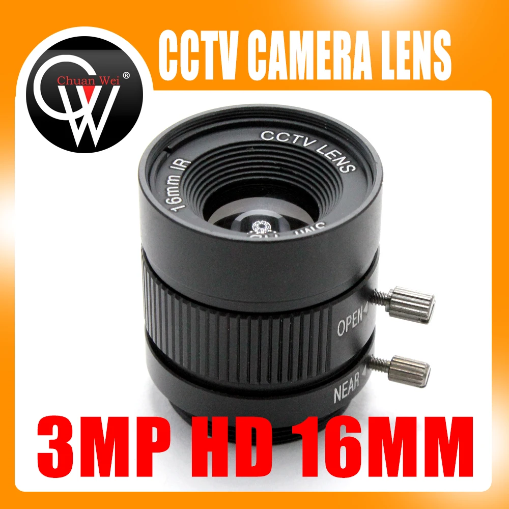 Объектив 3MP HD 16 мм с ручным креплением 1/2 Iris C объектив промышленного
