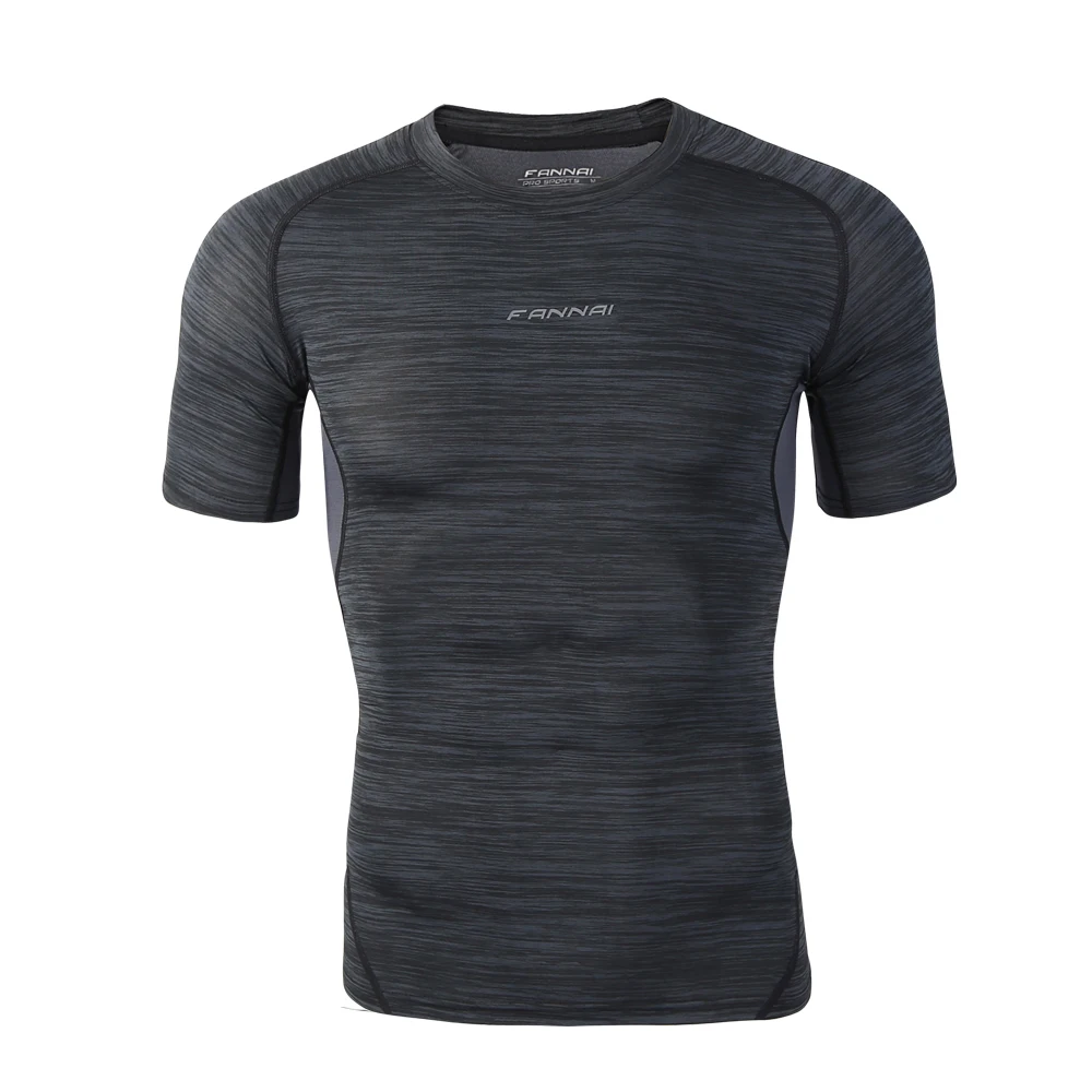 2019 компрессионная футболка с короткими рукавами быстросохнущая спортивный топ