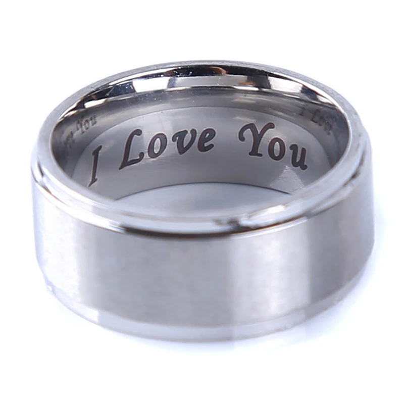 &quotI Love You&quot 8MM 6MM Couple Rings Lovers Titanium Ring For Women Wedding Engagement Party Jewelry Accessories Gift | Украшения и