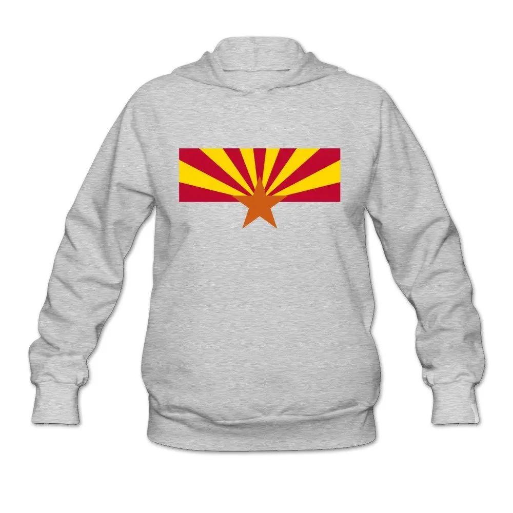 2017 Flag Of Arizona Fashion Cotton Long Sleeve Sweatshirts For Women High Quality Warm Hooded Free Shipping | Женская одежда