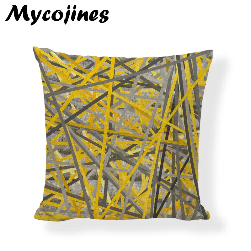 Новое поступление желтая Геометрическая наволочка мраморное Золотое пляжное