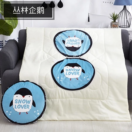 Cushion Blanket3 2 в 1 круглая подушка складное одеяло мультфильм Животные медведь лиса динозавр на кровати дети портативный диван пледы путешествия мягкие одеяла подушки - Цвет: Cushion Blanket3