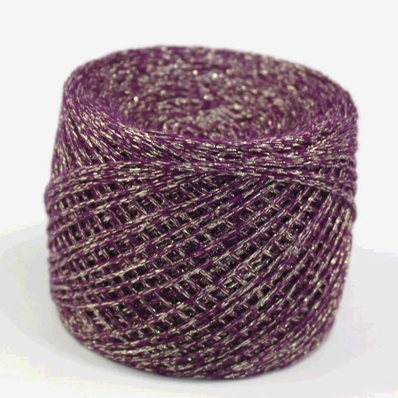 19 Шелковый хлопок+ золотые и Silver Silk вязание крючком пряжи вязать резьбой 200г / серия швейная для шерсти вязать моды лентой - Цвет: 19